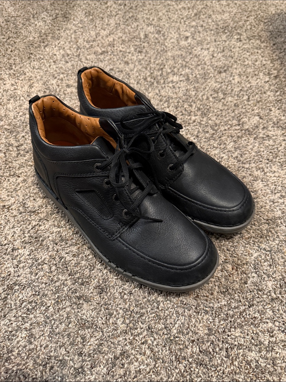 Clarks Unstructured Unnature Time Oxford Men's Black Casual Leather Laceup Shoe